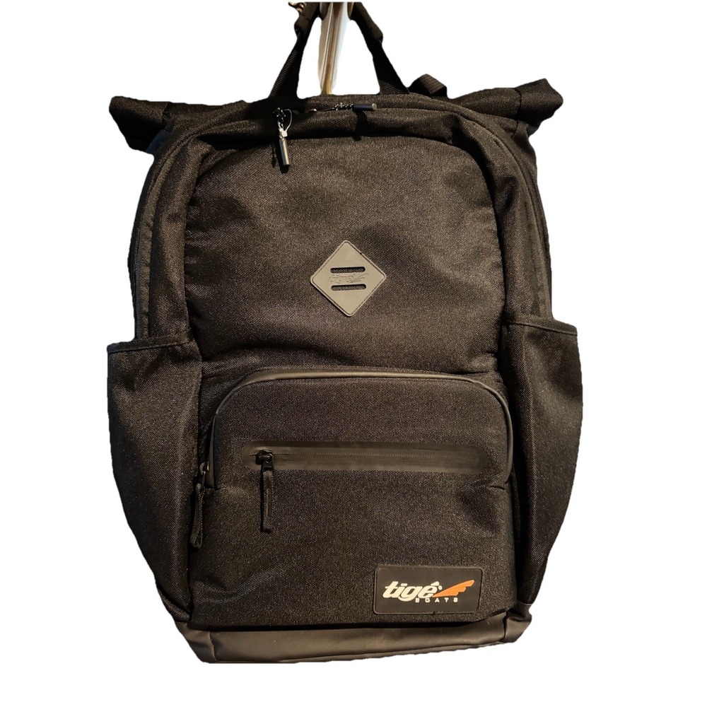 Tige Boats Backpack Roll Top Waterproof Black Travel Outdoor Gear Bag 16"x28"